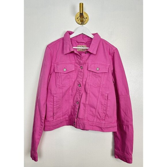FREE PEOPLE x We The Free Rumors Denim Jacket in Sugar Magnolia Size X-Large - Picture 5 of 9